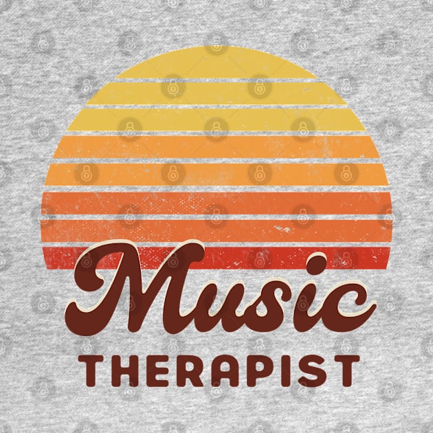 Music Therapist - Retro Sunset Design by best-vibes-only